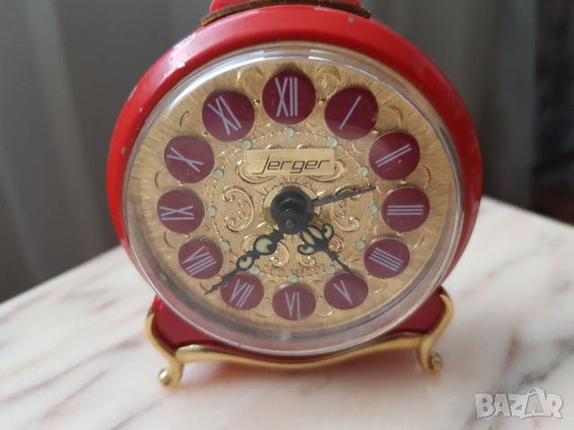 Стар будилник Jerger west germany, снимка 10 - Антикварни и старинни предмети - 36511806