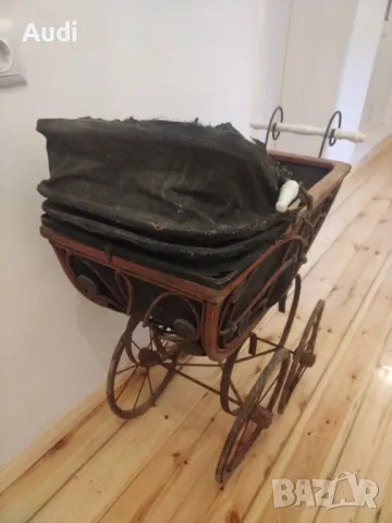 Винтидж ретро количка за кукли Викториански стил Ръчно изработена от естествени материали. , снимка 15 - Антикварни и старинни предмети - 49667702