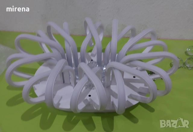 ЛЕД LED димируема таванна лампа модерна кристална полилей дистанционно, снимка 7 - Лампи за таван - 53358680