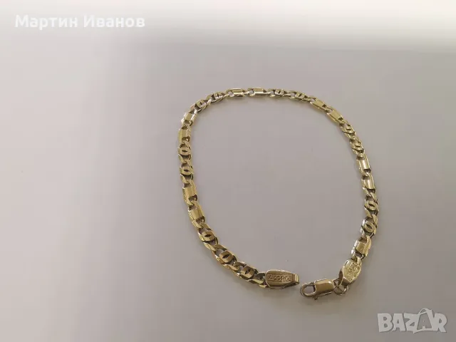 Златна гривна плътна 1