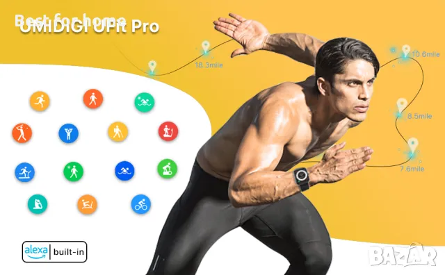 UMIDIGI UFit Pro(44 мм) Смарт часовник- фитнес тракер, снимка 14 - Смарт гривни - 48371865