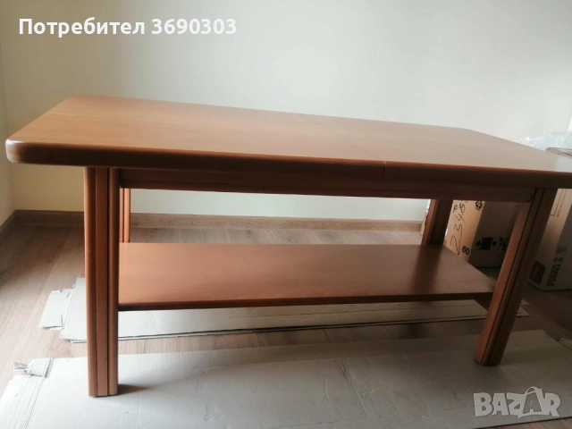 Разстегателна маса дължина 120+30/ ширина 60/ височина 57 см, масив, стабилна и тежка, 240 лв, снимка 6 - Маси - 52549495