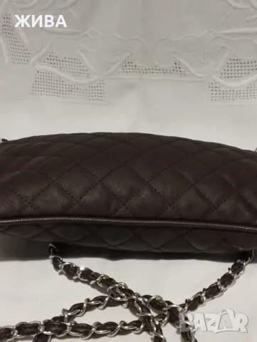 Кафява дамска чанта през рамо, снимка 5 - Чанти - 48021793