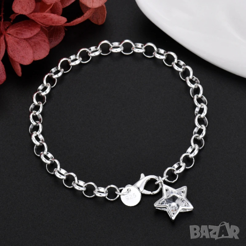 Сребърен комплект звезди, снимка 6 - Бижутерийни комплекти - 44887702