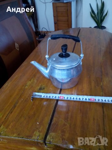 Стар алуминиев чайник за запарка, снимка 2 - Други ценни предмети - 28265200