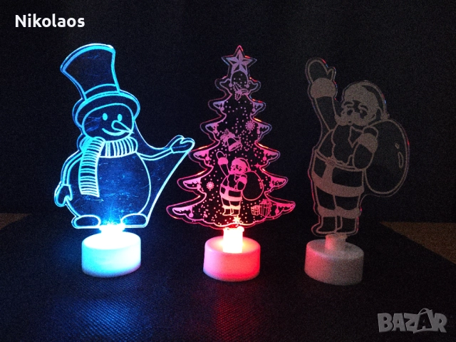 3бр.за 15лв Коледни LED свещи (украса), снимка 6 - Декорация за дома - 52659126