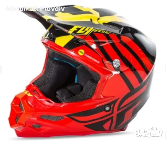 Шок цена!!! fly racing f2 zoom blue red hi-vis каска крос мотор мото к, снимка 5 - Аксесоари и консумативи - 49209012