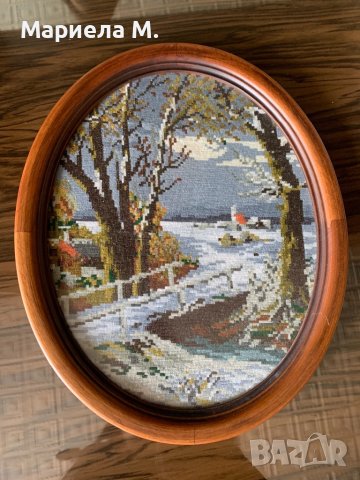 Гоблен с рамка - "зима" - 35х27см