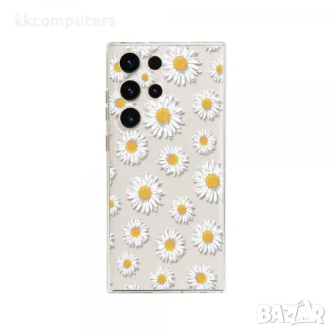 Калъф силикон ART Маргаритка за Samsung Galaxy S24 Plus / Прозрачен / Баркод : 3130228, снимка 2 - Калъфи, кейсове - 47776816