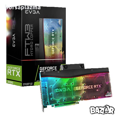 EVGA GeForce RTX 3090 FTW3 Ultra Hydro Copper, 24576 MB GDDR6X, снимка 1 - Видеокарти - 32559904