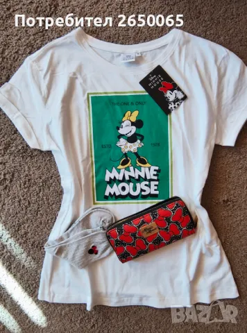 Нова орг.тениска Disney Minnie S/M размер!, снимка 1