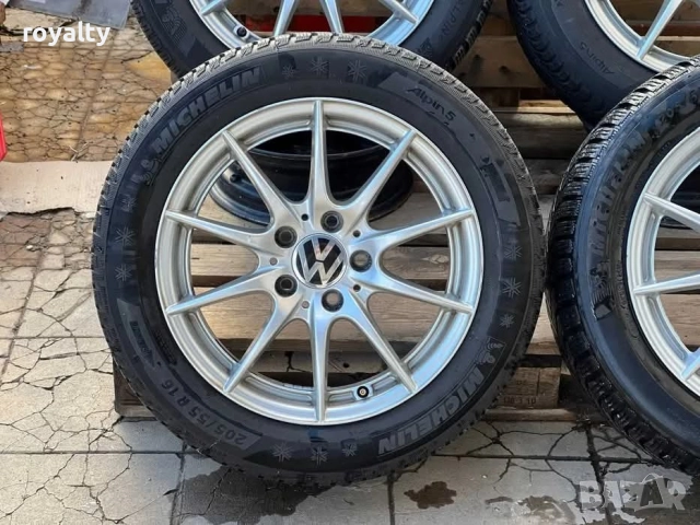 5х112 16 Цола Джанти с Гуми VW Golf Caddy Passat Touran ET 43 J 7, снимка 7 - Аксесоари и консумативи - 52405921