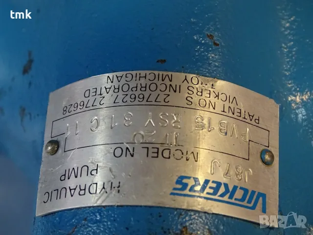 Хидравлична помпа Vickers PVB15RSY31C11 Hydraulic piston pump, снимка 8 - Резервни части за машини - 47861500