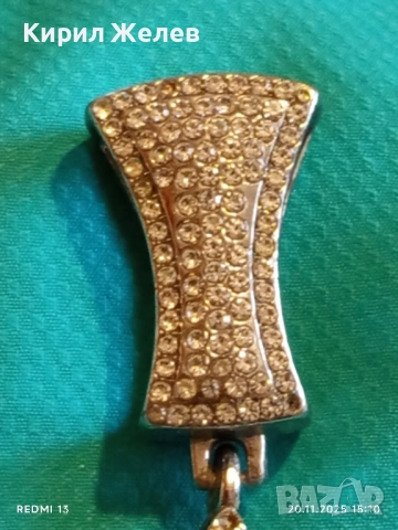 TRAPSTAR медальон сребърно покритие инкрустиран с бели циркониеви камъни 38748, снимка 2 - Други - 52480387