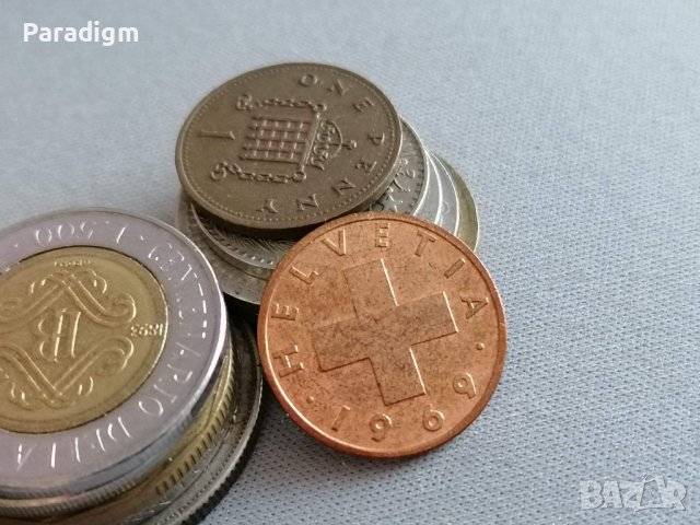 Монета - Швейцария - 2 рапен | 1969г., снимка 2 - Нумизматика и бонистика - 39148640