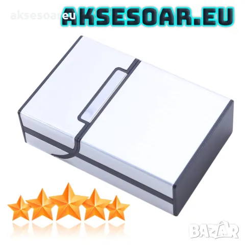 Качествена унисекс Джобна кутия за цигари калъф от алуминиева сплав табакера за пушачи за Подарък, снимка 5 - Табакери - 50233244