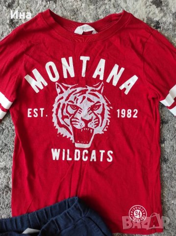 Памучна блуза и бермуди НМ & Waikiki р-р 122 - 128 см. , снимка 3 - Детски Блузи и туники - 29455202