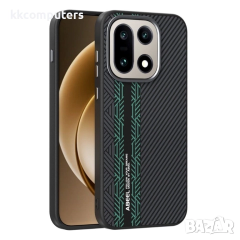 ABEEL Магнитен калъф за OnePlus 15 5G- PU кожа, Алуминиева рамка, MagSafe(2500 Gauss), Вкл. Протекто