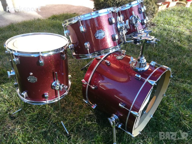 Ludwig Element-Burgindi Sparkle * Fussion Drum Kit, снимка 2 - Ударни инструменти - 43543692