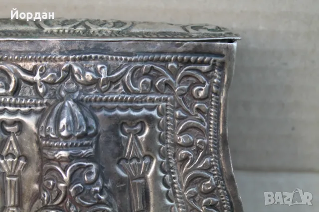 Сребърна паласка барутница, снимка 3 - Колекции - 47882196