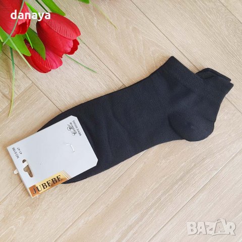 2184 Черни спортни чорапи за маратонки, снимка 2 - Мъжки чорапи - 33004737