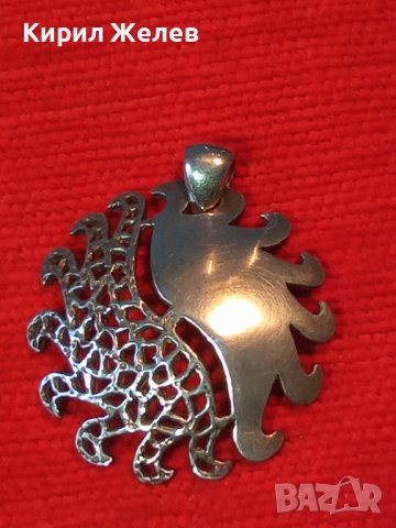 РАЗКОШЕН СРЕБЪРЕН МЕДАЛЬОН РОДИРАНО СРЕБРО 925 АЖУРНА РЪЧНА МАЙСТОРСКА АРТ ИЗРАБОТКА ГОЛЯМ 41224, снимка 6 - Колиета, медальони, синджири - 42844188