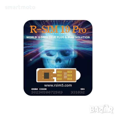 R-SIM 19 Pro Автоматична карта за отключване на две SIM карти за серия iPhone 13-16, снимка 1