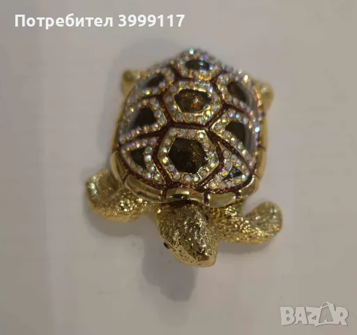 Метална бижутерка - Костенурка, снимка 3 - Романтични подаръци - 47816656