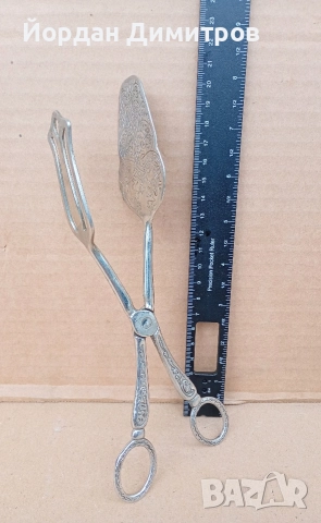 посребрена щипка, снимка 4 - Антикварни и старинни предмети - 52887408