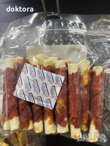 Пръчка от сурова бяла телешка кожа и пишеко 500гр., снимка 1