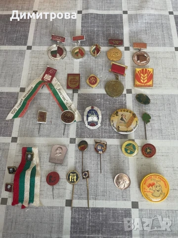 Значки - български и руски - Мечето Миша- талисман от Олимпиадата 1980 г.