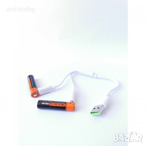 ANIMABG Литиево-йонни презареждащи батерии, ААА, 1.5V, 1000mWh, Бързо зареждане, 2 броя, снимка 4 - Друга електроника - 37765176