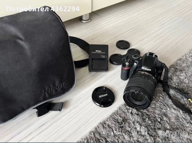 Фотоапарат Nikon d3200 DSLR Никон с обектив, снимка 9 - Фотоапарати - 52348492