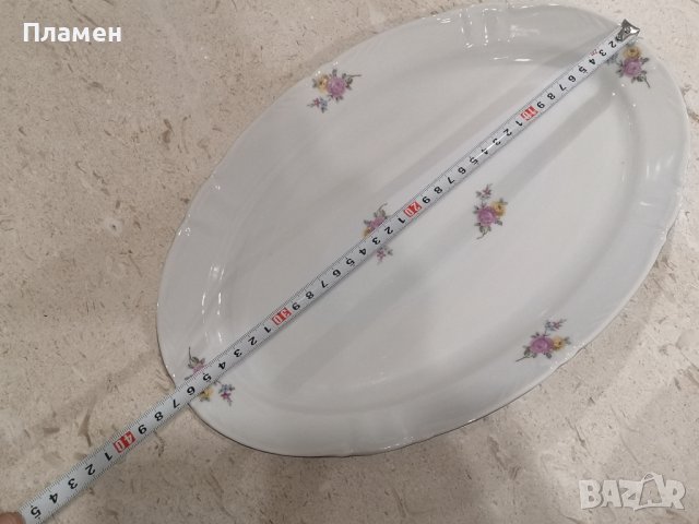 Български порцелан - голямо плато , снимка 4 - Чинии - 38737593