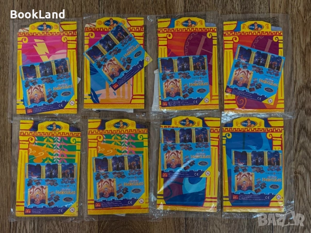 Винтидж колекционерски играчки от McDonald’s Херкулес карти 1998 г.