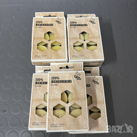 Чаени свещи от 100% пчелен восък, снимка 2 - Декорация за дома - 52051694