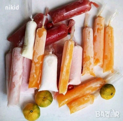 50 бр дълги торби торбички пликчета за ледени близалки popsicle