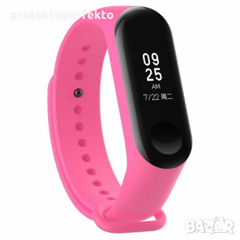 Цветна каишка за XIAOMI Mi Band 2, Mi Band 3, 4, 5, 6, 7  розов цвят, снимка 1 - Каишки за часовници - 32291914