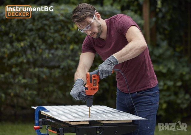 Ударна бормашина BLACK&DECKER 500W  / С КУФАР, снимка 8 - Бормашини - 37972381