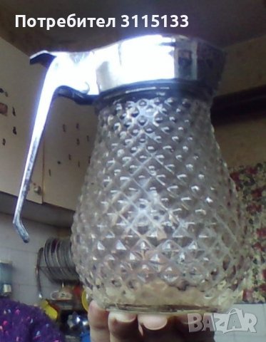 Стъклена каничка за мед ,мляко ,сметана ,Испания ,НОВА , снимка 3 - Прибори за хранене, готвене и сервиране - 37924310