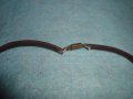 РЕТРО ОГЪРЛИЦА КОЛИЕ ДЪРВО ЛАКИРАНА ШНУР от КОЖА БРОНЗ АПЛИКАЦИИ ХУДОЖЕСТВЕНА ИЗРАБОТКА 26947, снимка 3