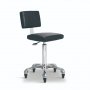 Козметичен/фризьорски стол - табуретка с облегалка Gordon B - черна/бяла 49/69 см, снимка 6