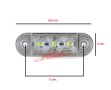 3 LED мини бели габаритни светлини габаритни светлини 12V 24V подходящи за ремаркета, камиони, карав, снимка 3