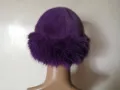 Дамска пухкава шапка в лилав цвят, снимка 11