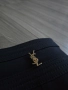 Жесток чер дамски панталон Yves Saint Laurent + златни брошки , снимка 5