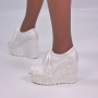 Обувки на платформа - бели - 2500 , снимка 2
