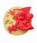 Бебе на луна с балонче щъркел пеперуда силиконов молд форма калъп фондан шоколад гипс , снимка 1 - Форми - 36817184