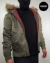 Яке бомбър с качулка HARRINGTON N2B Hooded Bomber Jacket – Размер L•XL – Отлично състояние, снимка 4