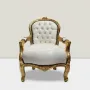 Детско кресло бяло/златно, снимка 4