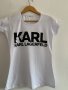 Karal Lagerfeld бяла дамска тениска , снимка 1 - Тениски - 32585543